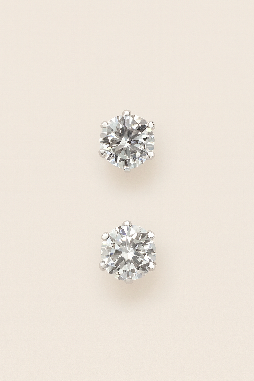 Classic Sparkle 925 Silver Stud Earrings