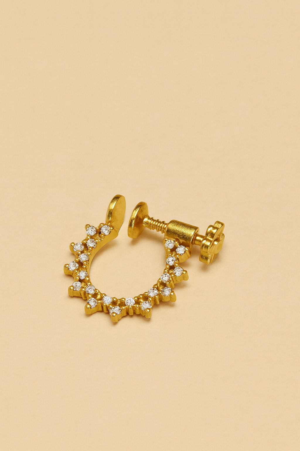 Saanvi – 925 Silver Gold-Plated Nath with CZ Stones