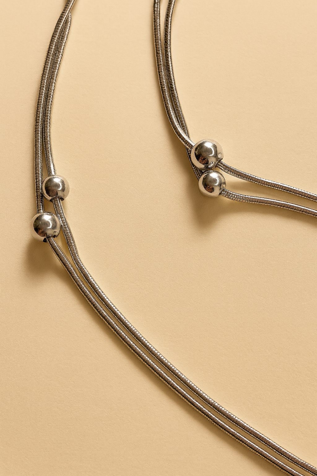 Minimalist 925 Silver Beaded Anklets – Set of 2