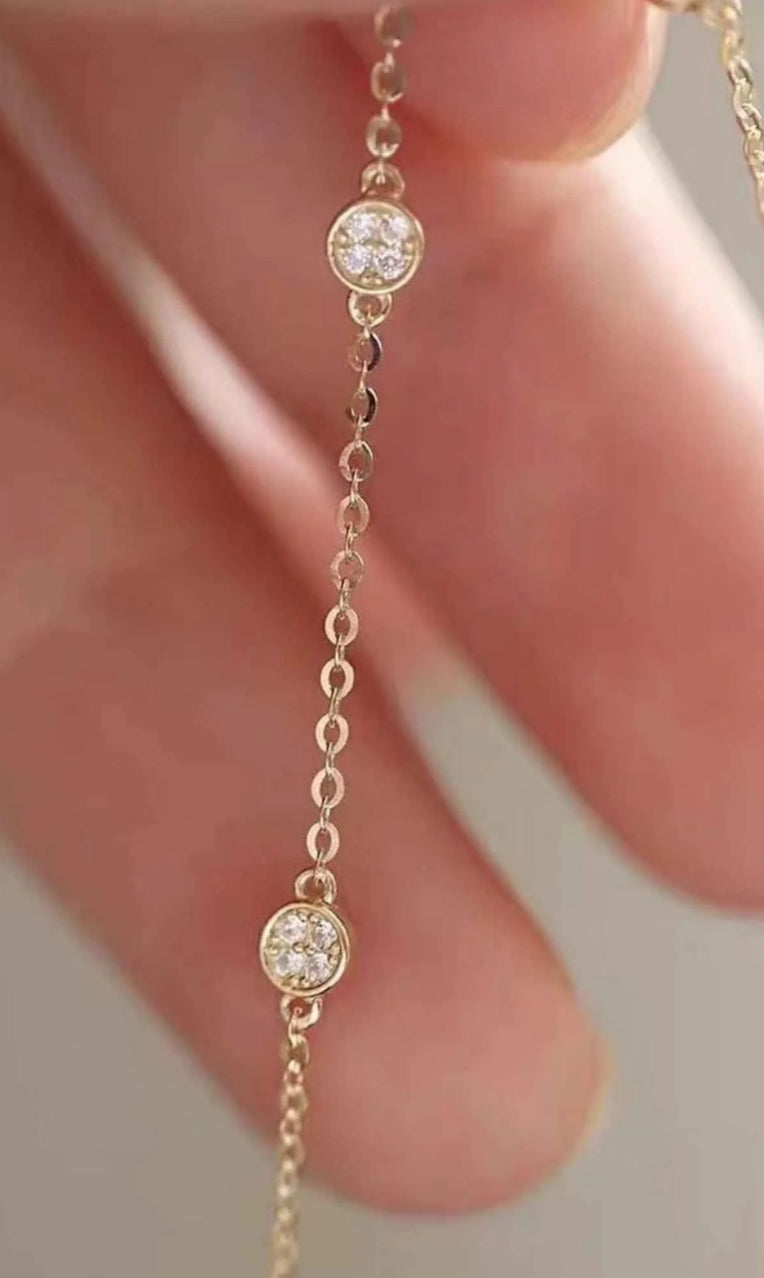 Luna Spark Bezel Bracelet – 925 Silver