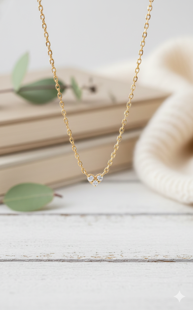 Amora Heart Pendant Necklace – 925 Silver