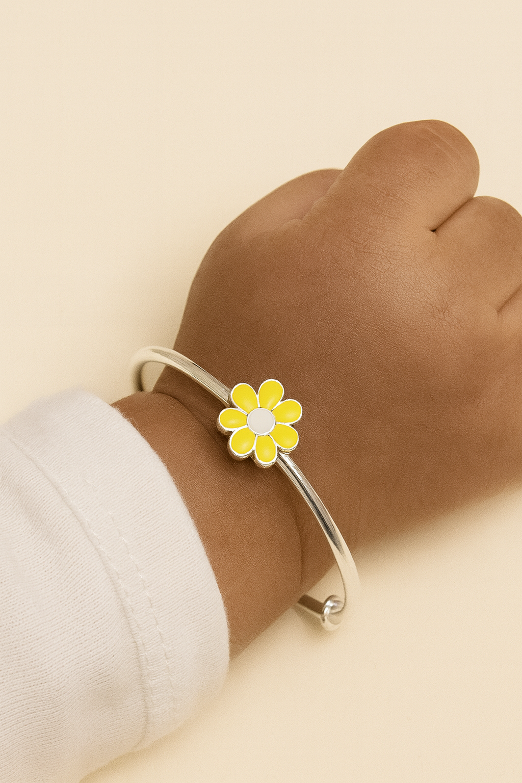 Daisy Bloom Baby Kada – 925 Sterling Silver (Pair)