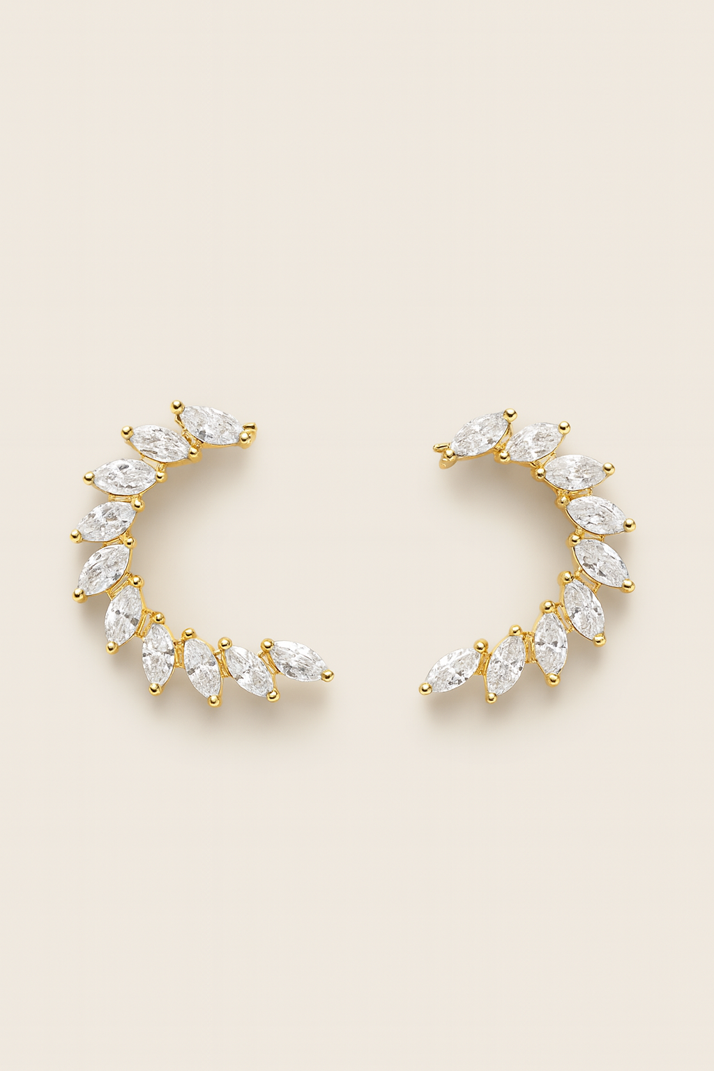 925 Silver Half Moon Ear Cuffs