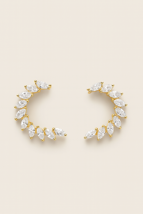 925 Silver Half Moon Ear Cuffs