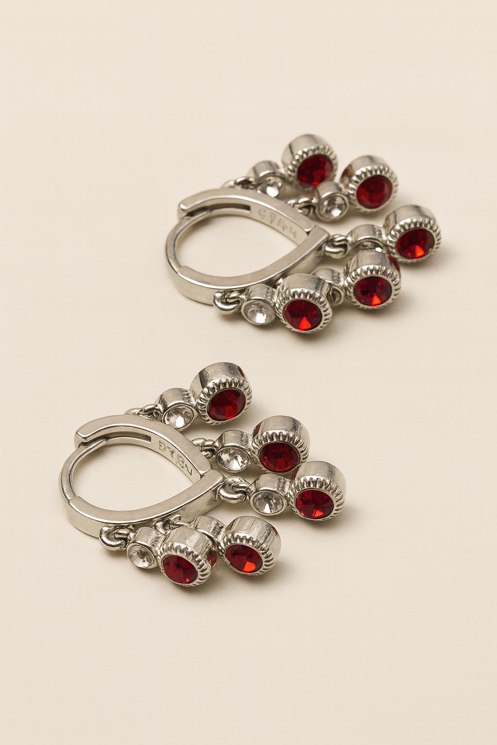 Scarlet Bells – 925 Silver Hoops