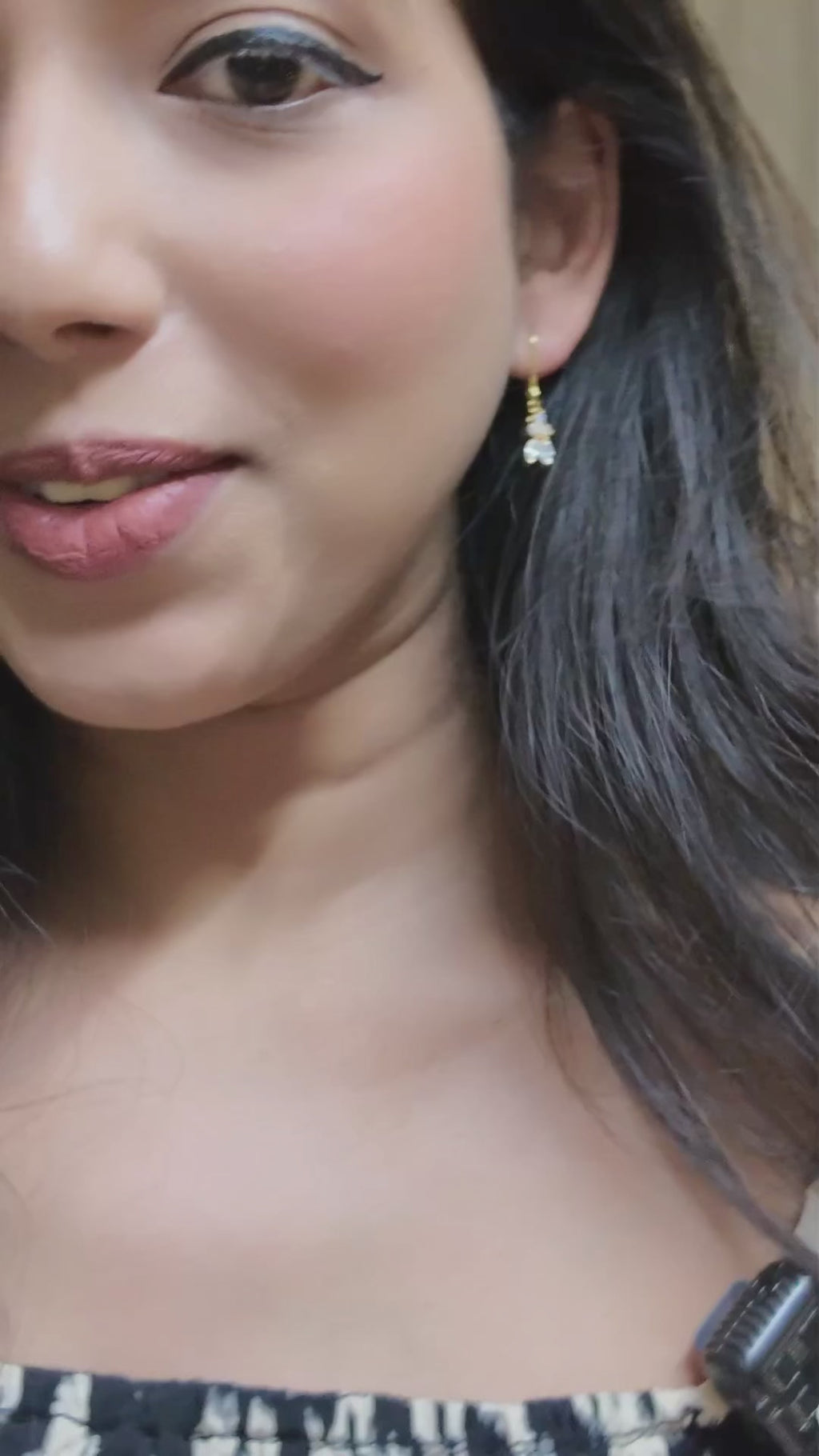 Lustre Petal Drop Earrings