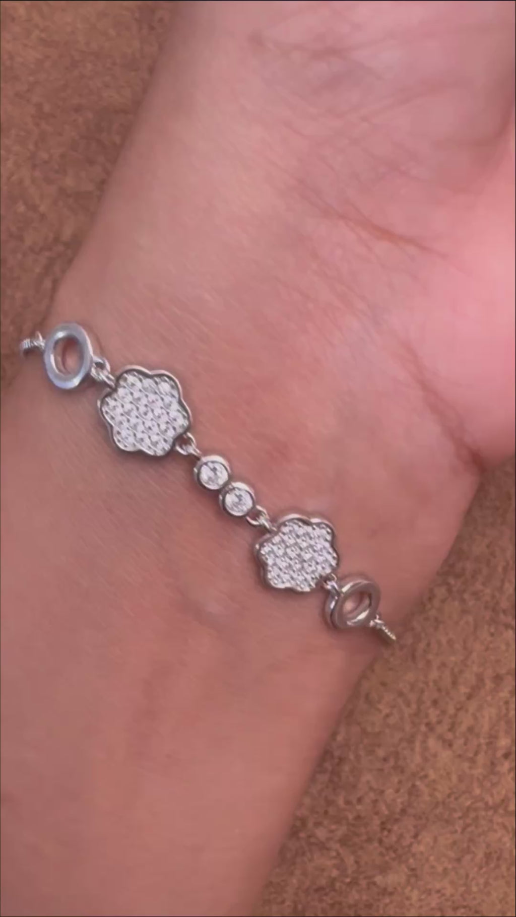 Luna Bloom Adjustable 925 Silver Bracelet