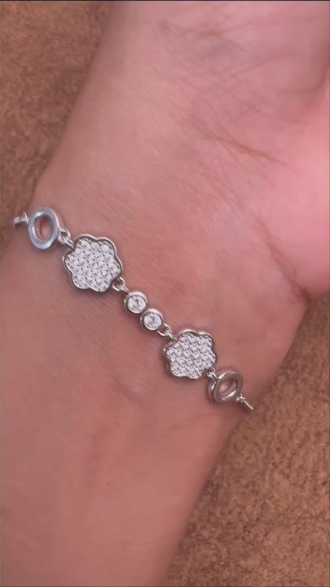 Luna Bloom Adjustable 925 Silver Bracelet